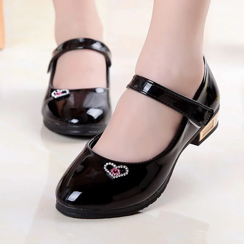 Baby Girls Dress Shoes Mary Jane Shoes for Girls Party Wedding Flower Kid School Shoes Low Heel Flats
