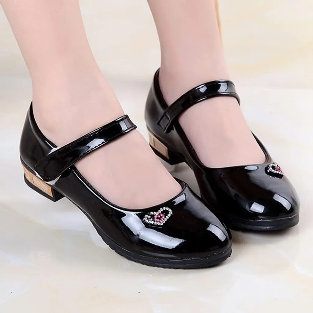 Baby Girls Dress Shoes Mary Jane Shoes for Girls Party Wedding Flower Kid School Shoes Low Heel Flats