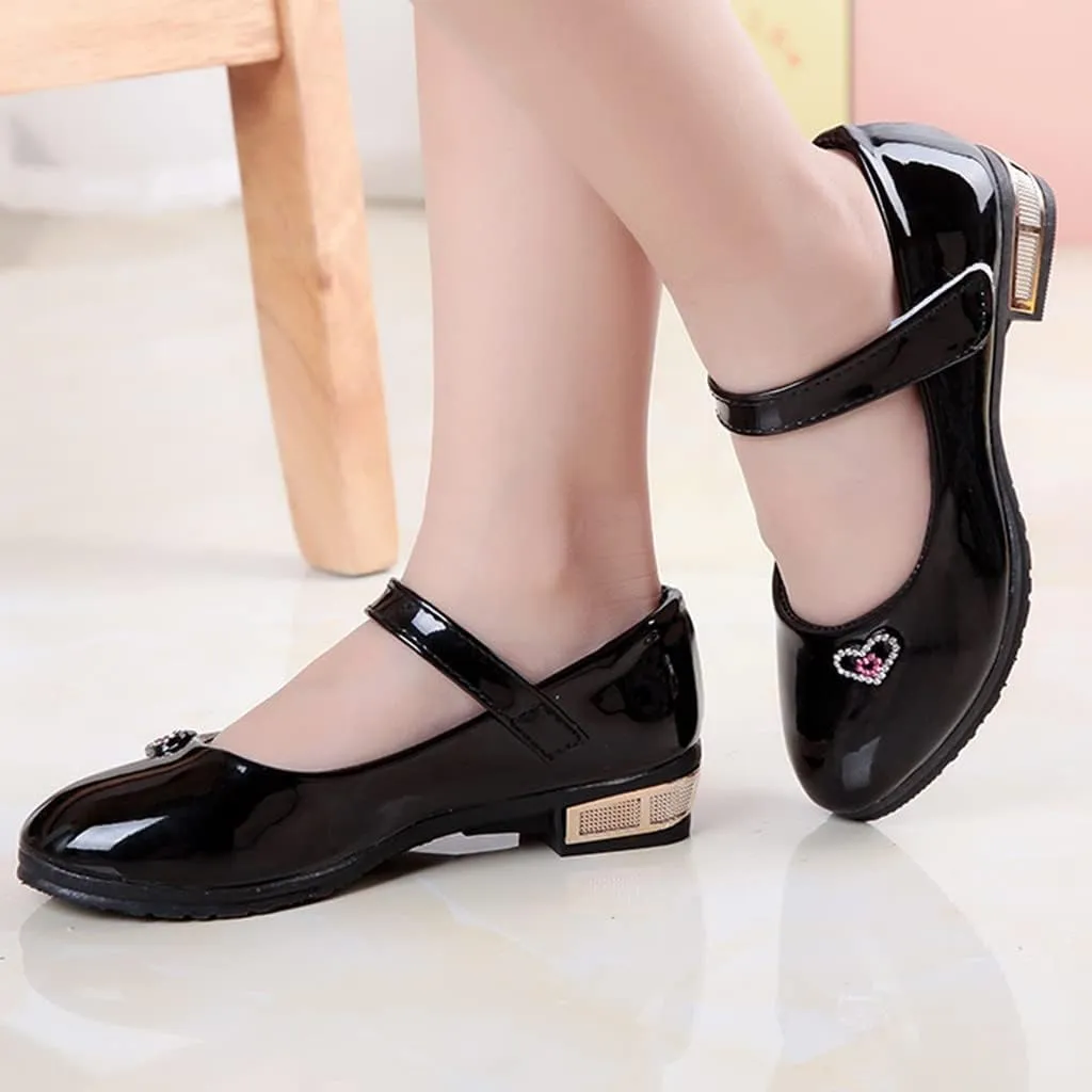 Baby Girls Dress Shoes Mary Jane Shoes for Girls Party Wedding Flower Kid School Shoes Low Heel Flats