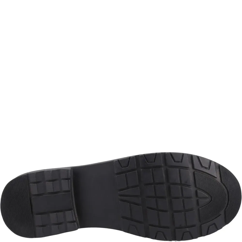BRIAN Boys Leather Brogue Detail Shoes Black