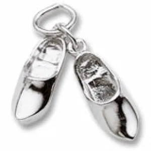 Dutch Shoes Charm In Sterling Silver