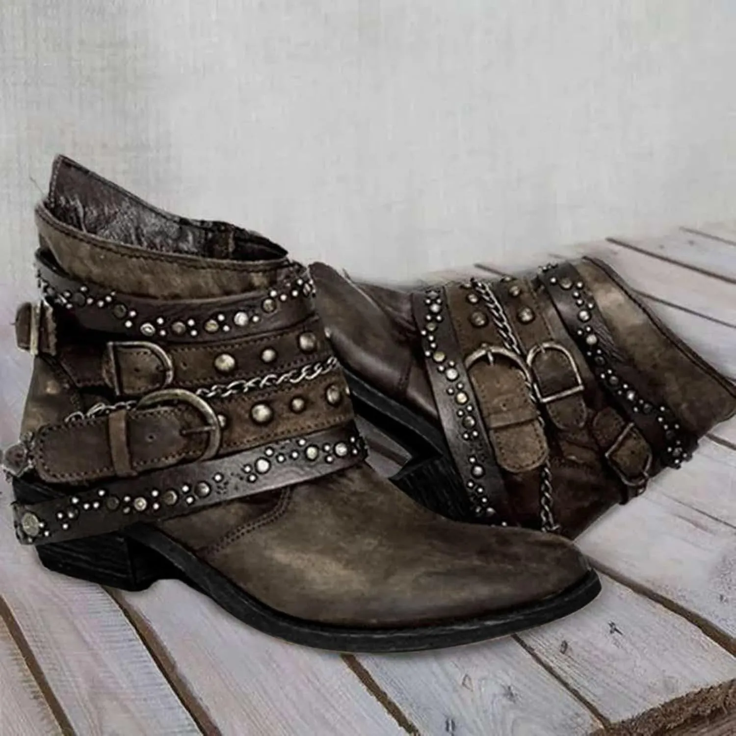 Fall Boots for Women 2024 Ankle Lace Up Booties Women Womens Western Booties Heeled Bootie for Women Dressy Non Slip Slip On Lug Sole Low Heel Chelsea Fashion