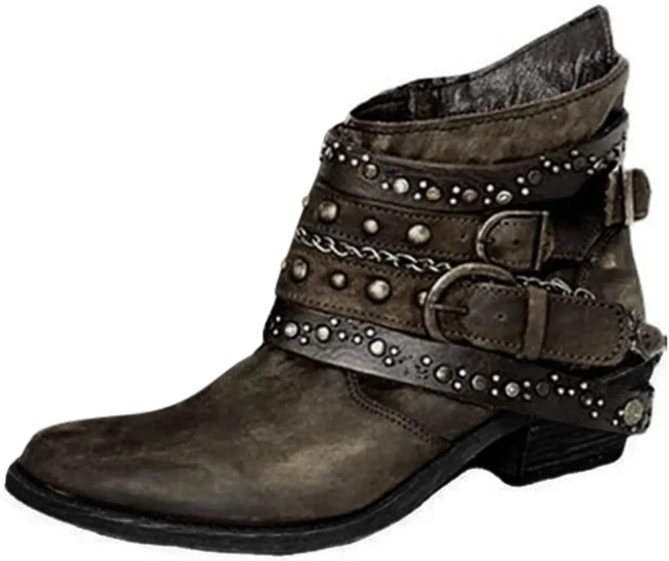 Fall Boots for Women 2024 Ankle Lace Up Booties Women Womens Western Booties Heeled Bootie for Women Dressy Non Slip Slip On Lug Sole Low Heel Chelsea Fashion