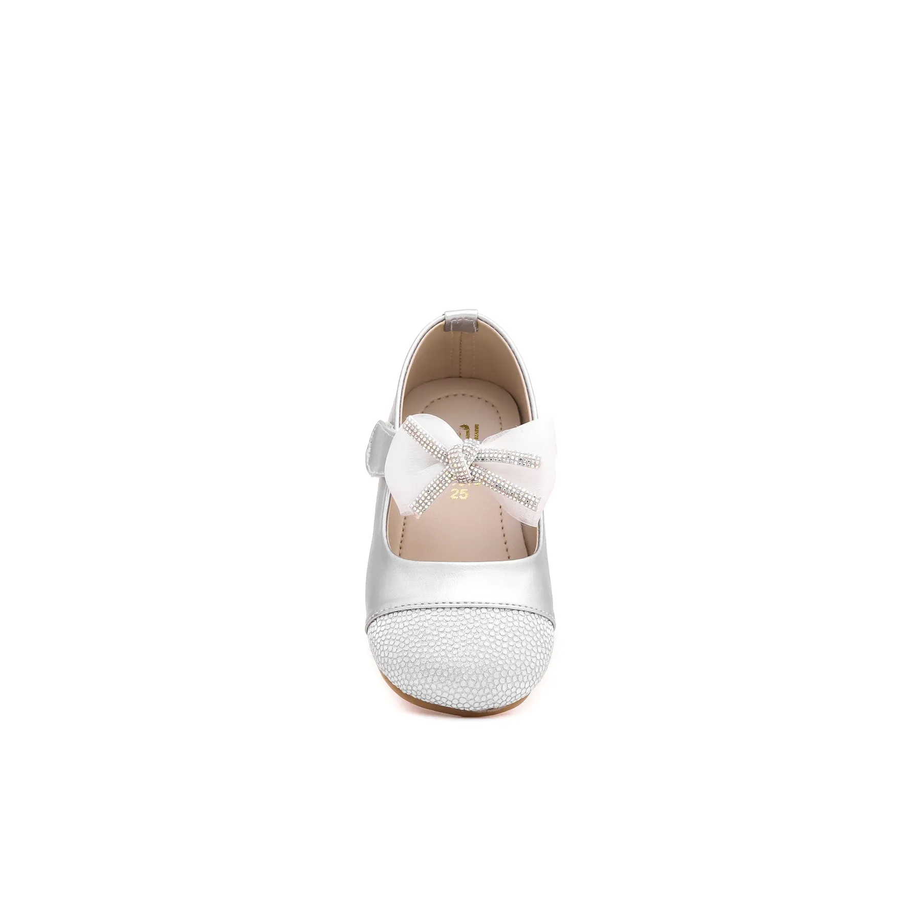 Girls Silver Fancy Pumps KD0670