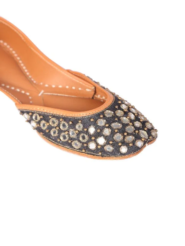 Grace - Black Mirror Work Leather Juttis