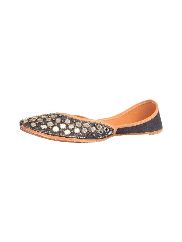 Grace - Black Mirror Work Leather Juttis