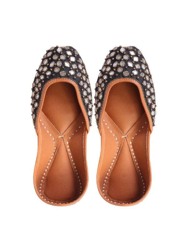 Grace - Black Mirror Work Leather Juttis
