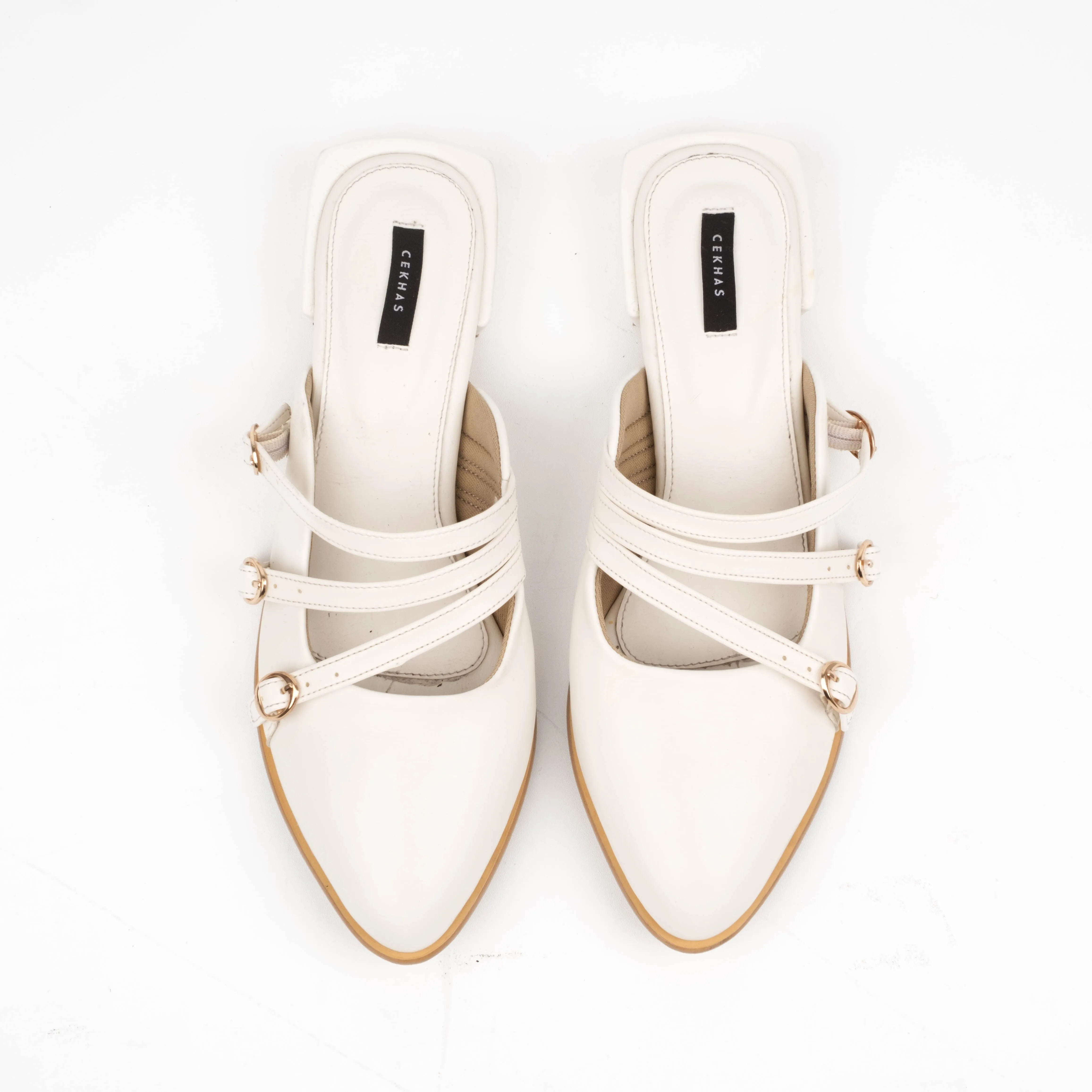 Leora White Mules - Urban Grace II