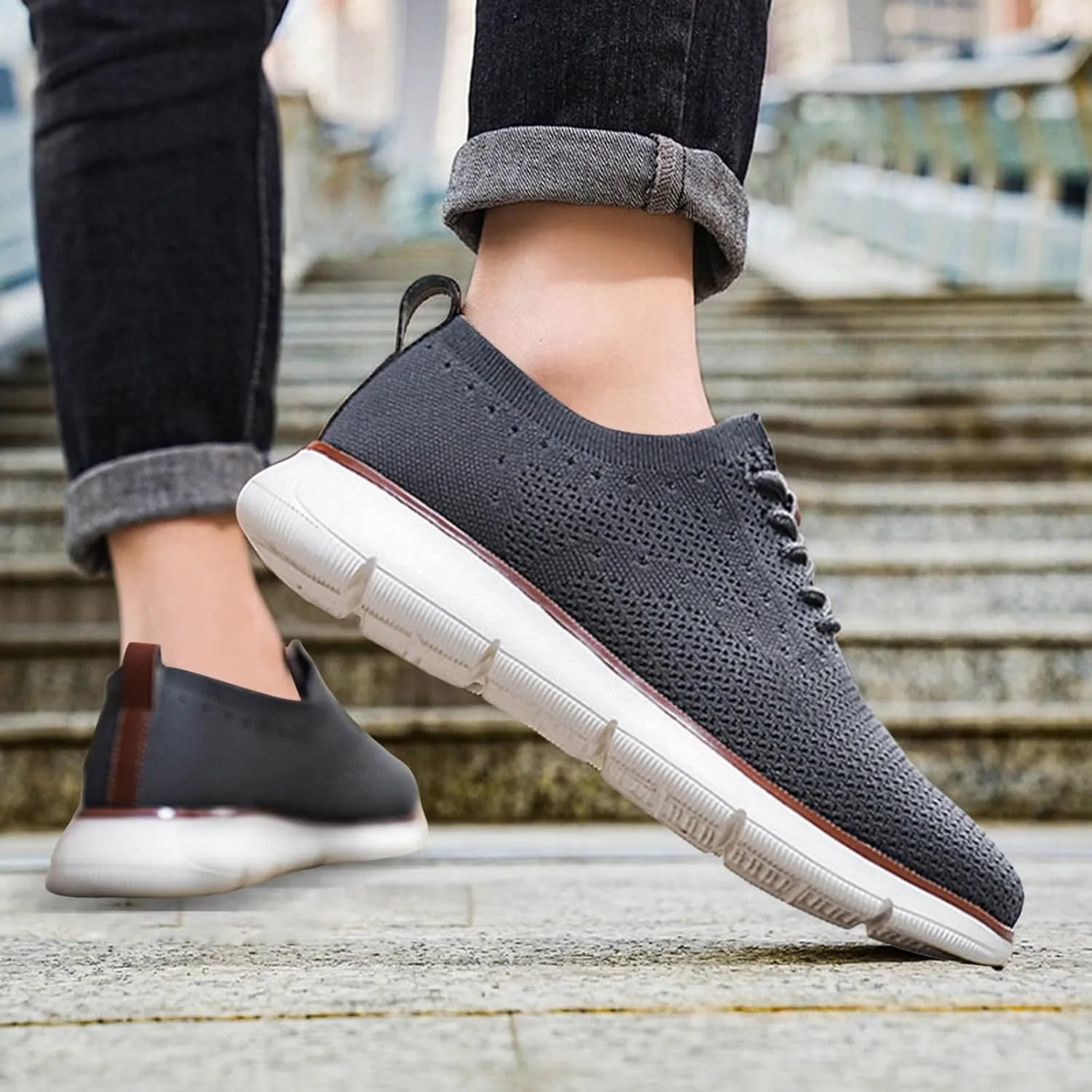 Men Tennis Shoes Men's Non Slip Running Shoes Light Breathable Casual Walking Shoes Sneakers Workout Sports Shoes