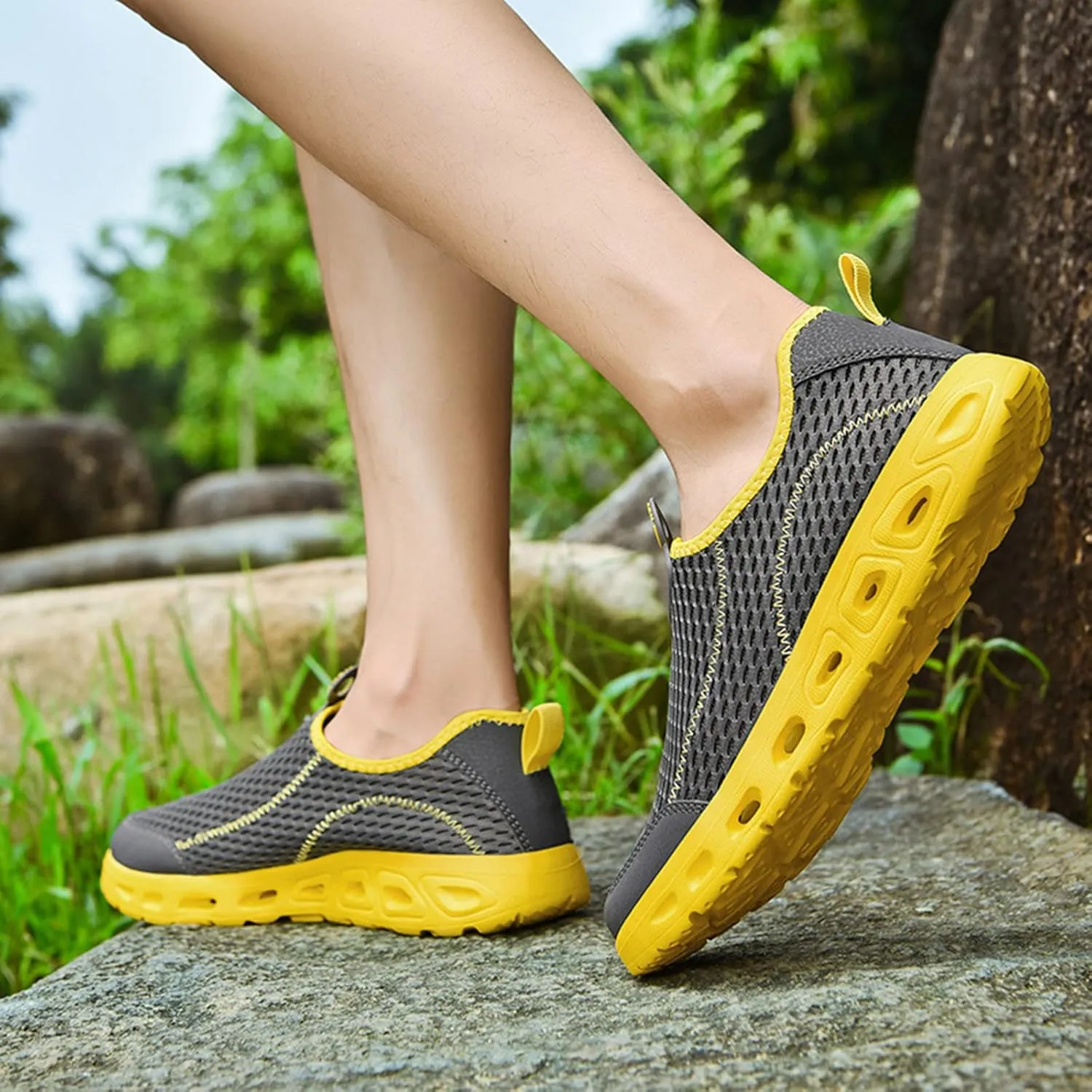 Men's Casual Sneakers Mens Running Shoes Comfortable Tennis Sneakers Walking Slip on Athletic Breathable Sport Shoe