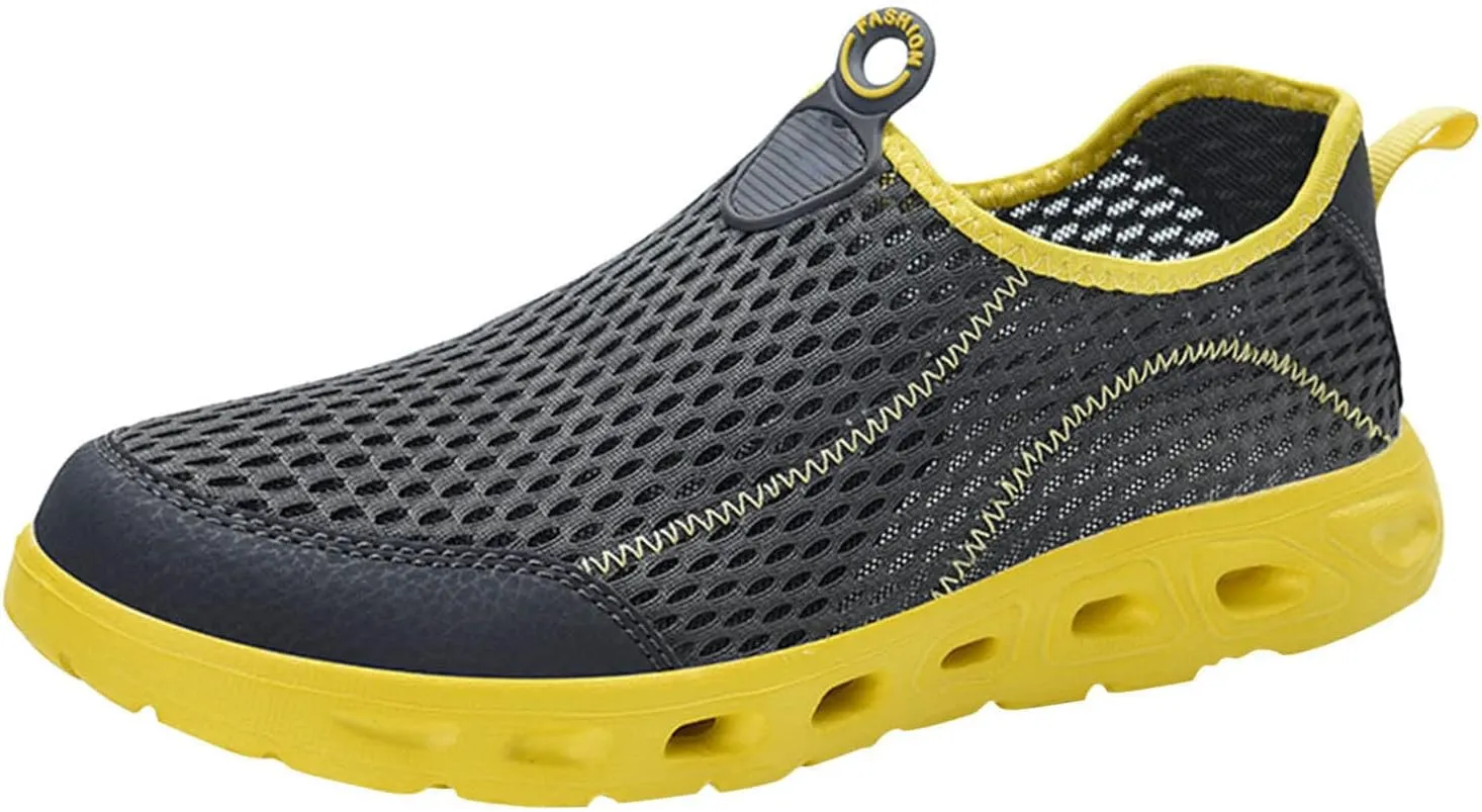 Men's Casual Sneakers Mens Running Shoes Comfortable Tennis Sneakers Walking Slip on Athletic Breathable Sport Shoe
