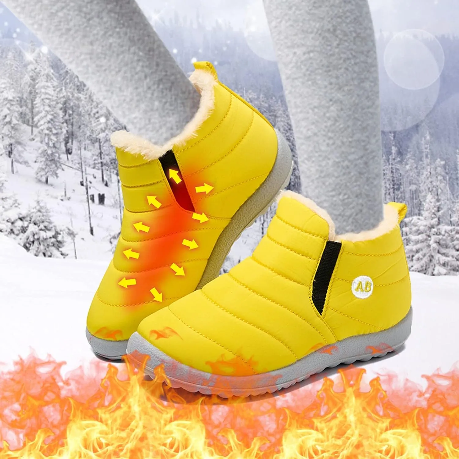 Neoprene Boot Girls Childrens Winter Fleece Childrens Boots Flat Splashing Toddler Girls Winter Boots Size 9