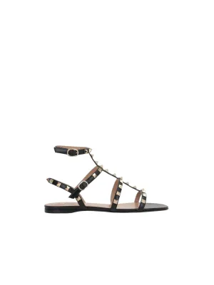 Rockstud Smooth Leather Sandals