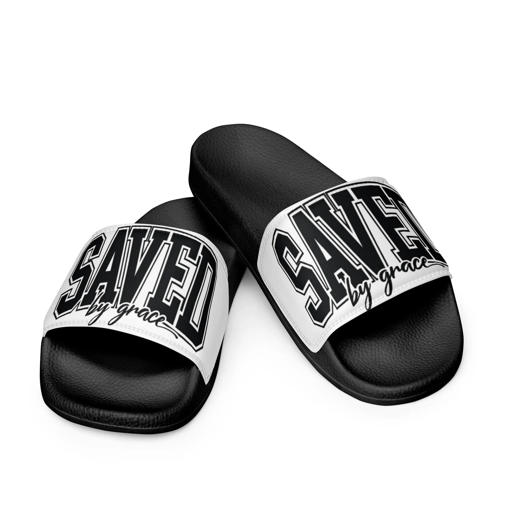 Saved by Grace Women's slides Black Sole Bottoms