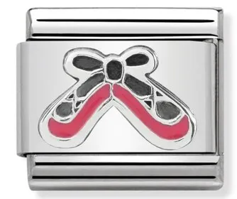 Symbol - Ballet Shoes Silver Charm
