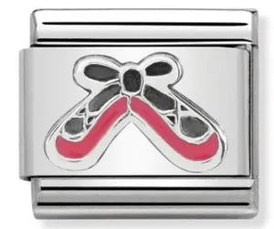Symbol - Ballet Shoes Silver Charm