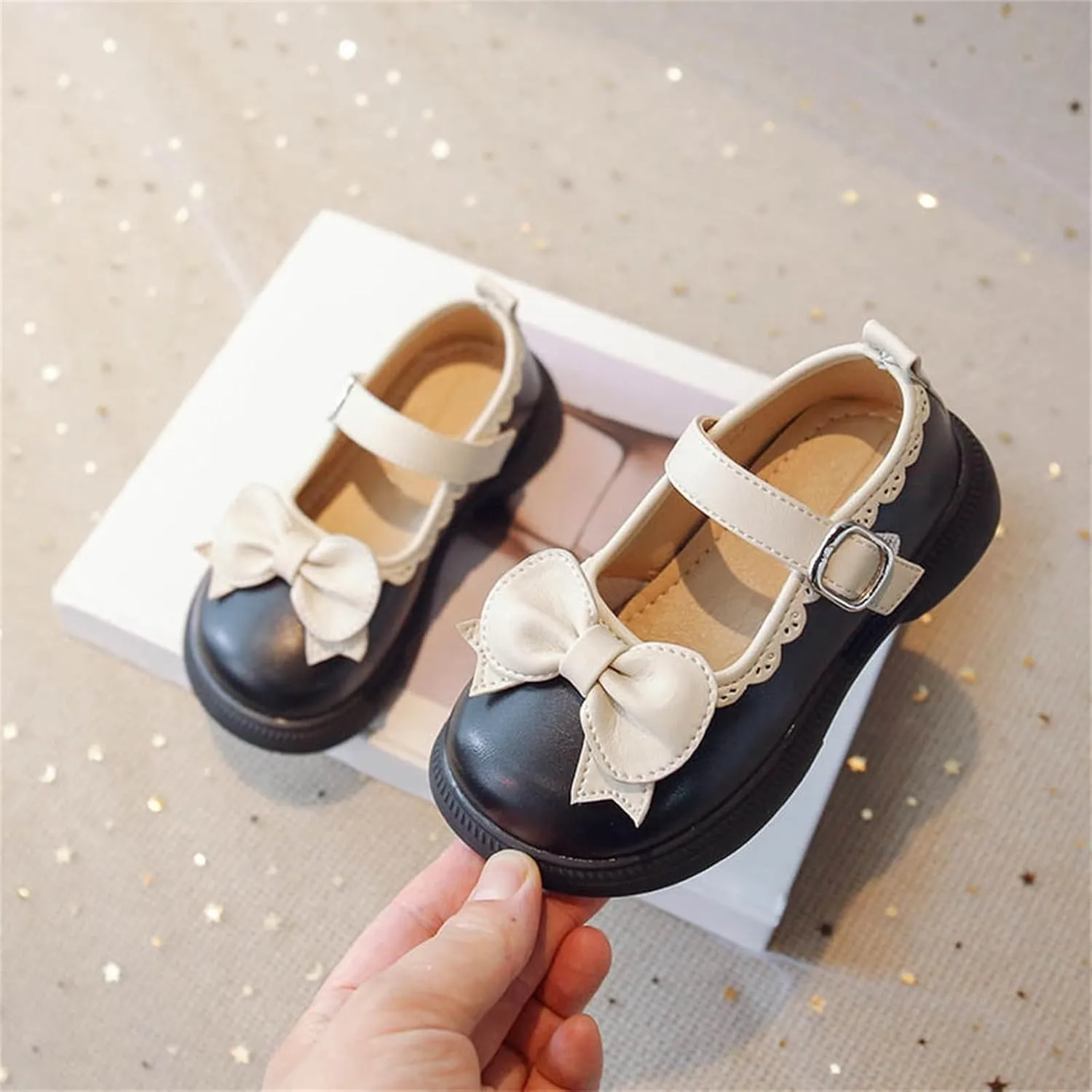 Toddler Flower Girl Bowknot Mary Jane Dress Shoes Cute School niform Platform Kids Little Girls Slippers Size 9
