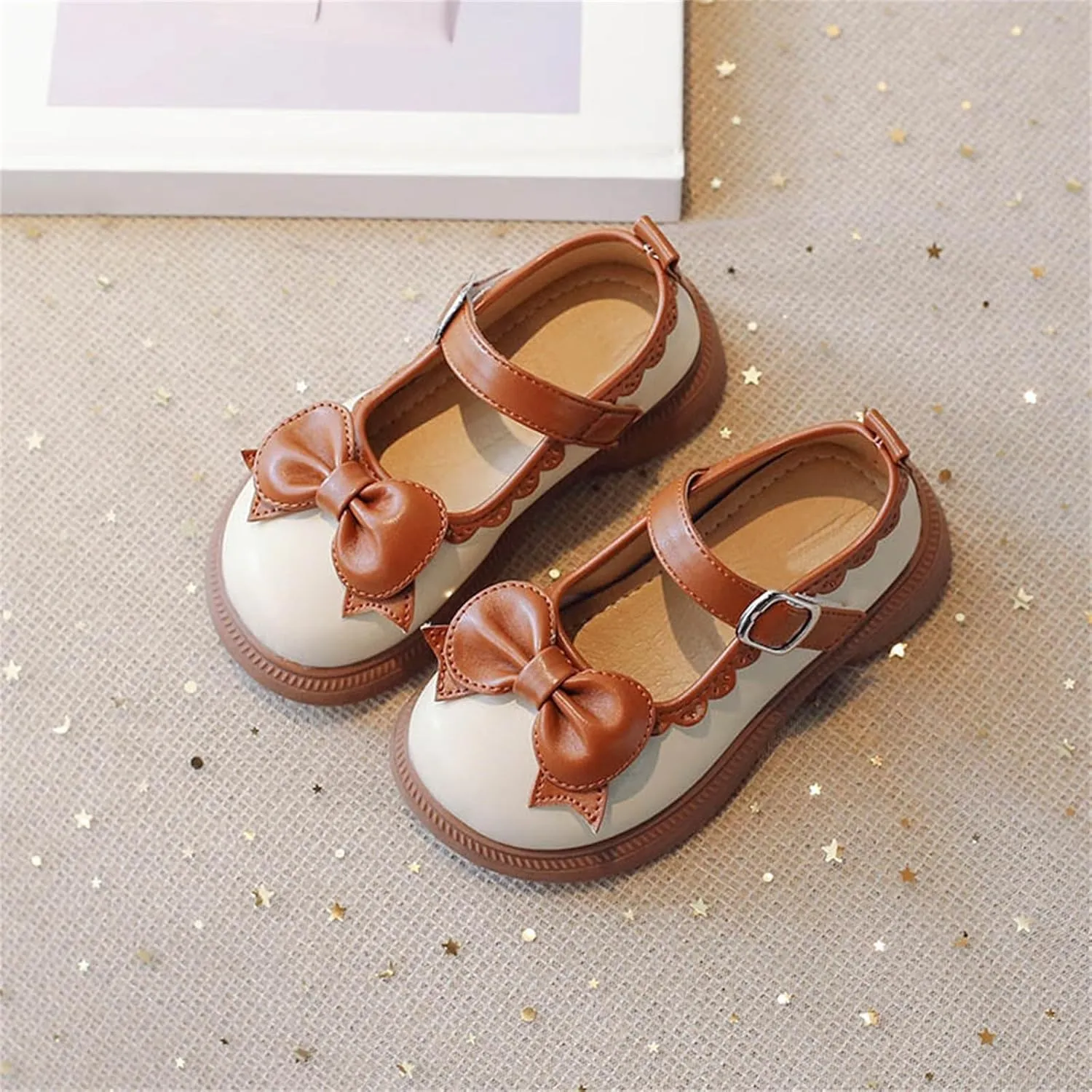 Toddler Flower Girl Bowknot Mary Jane Dress Shoes Cute School niform Platform Kids Little Girls Slippers Size 9