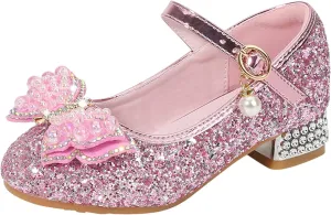 Toddler Girls Summer Sandals Toddler Little Kid Girls Dress Pumps Glitter Sequins Baby Girl Fuzzy Slippers