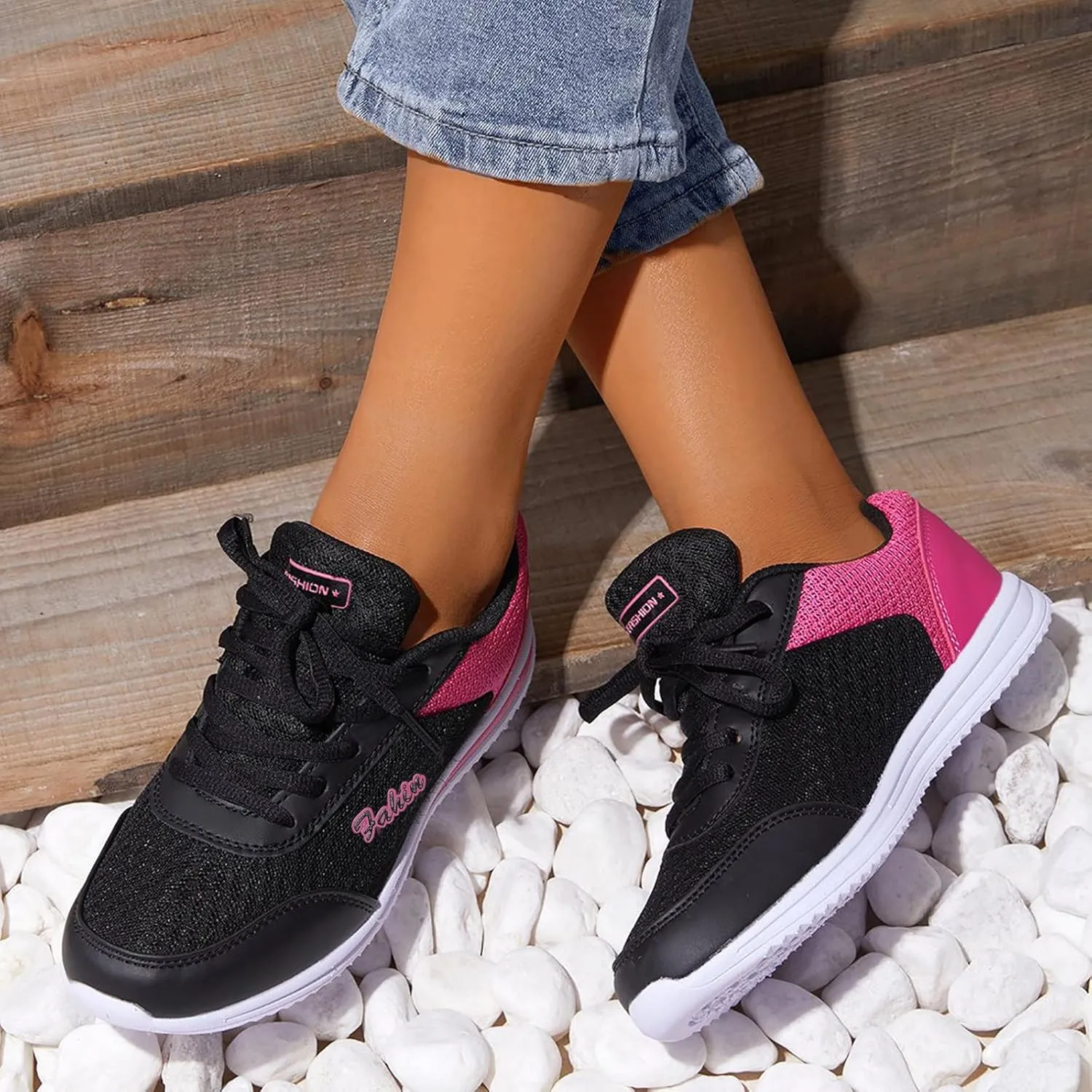Womens Lace Up Walking Shoes Memory Foam Lightweight Comfort Running Shoes for Men Sport Casual Slip On Shoes High Top Sneakers Brown Tennis Shoe Cross Trainer Shoe